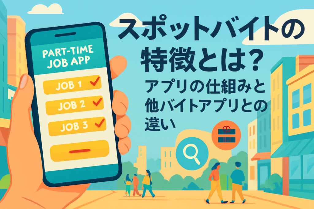 スポットバイトルの特徴とは？アプリの仕組みと他バイトアプリとの違い